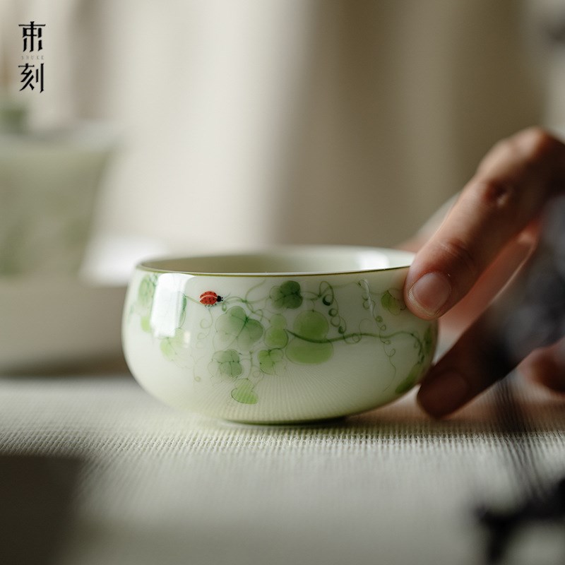 Hand Painted Ceramic Kungfu Tea Cup Large Size Japanese Hous