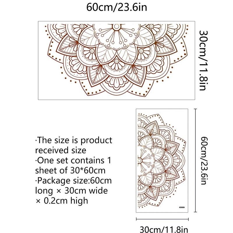 Creative Mandala Wall Sticker for Bedroom Living Room Room D