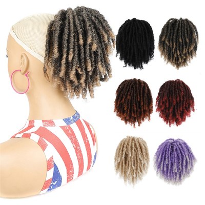 Fiber Wig Ponytail Hollow Curl Ponytail Short Explosive Pony