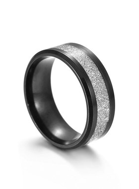2025 Tmall Ice Silk Foil Mens Titanium Steel Rime Ring Kuais