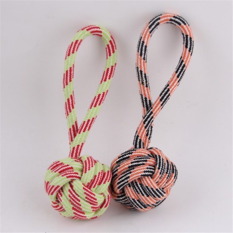 Striped Pet Cotton Rope Colorful Pulling BallPet Striped Cot