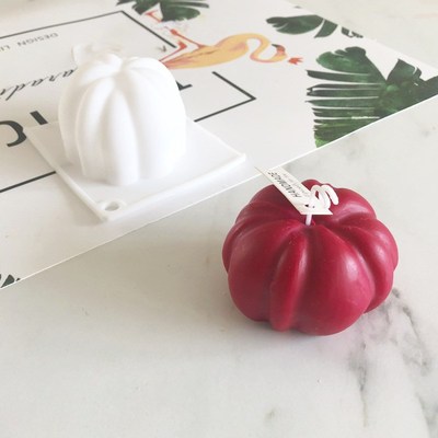3D Lifelike Halloween Pumpkin Candle Mold Silicone Mold for