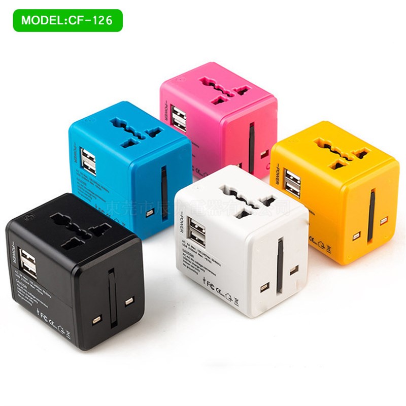 Dual USB Converter Plug Multifunctional Plug Global Travel P