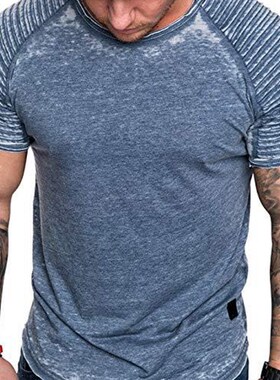 Wrinklefree Plain Tshirts for Men Casual Sporty Fashion Shor