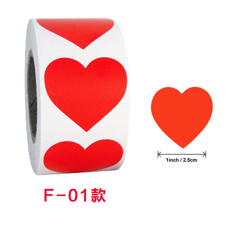 Rolled Heartshaped Stickers Adhesive Labels for Wedding Gift
