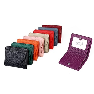 Mini Wallet Japanese Style RFID Leather Simple Fashion Coin