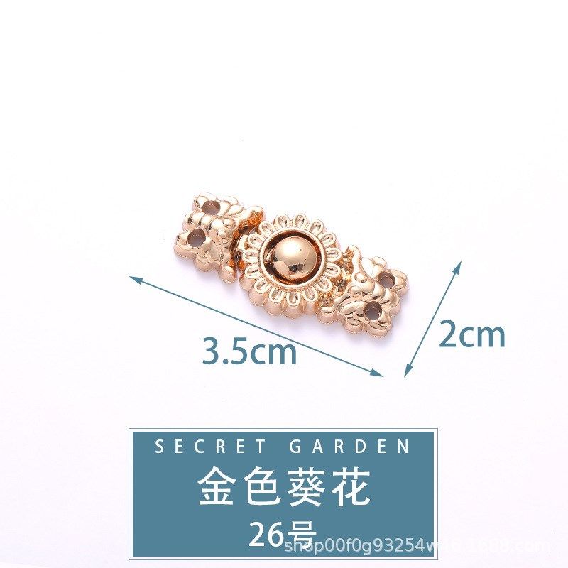 Retro Chinese Style Alloy Button Hanfu Jeans Metal ButtonAll