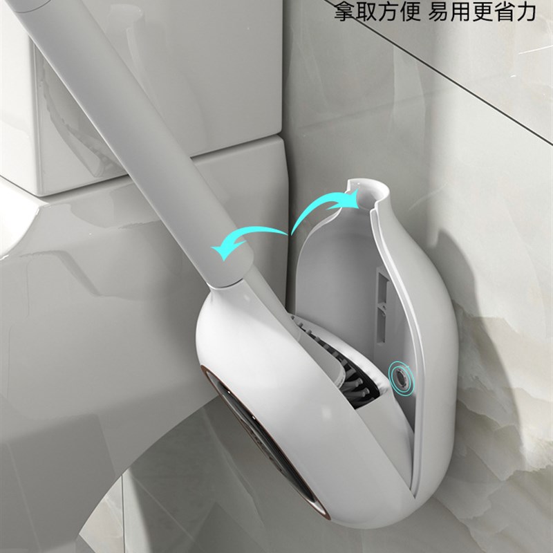 Toilet Brush Home 2025 Wall Mounted Silicone Gap Cleaning Ba