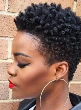 African Afro Wig European American Womens Short Curly Wig Ro