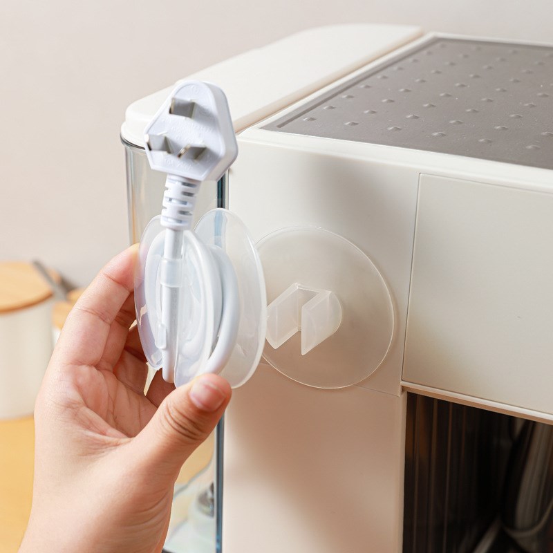 Kitchen Organizer Cord Winder Plastic Home NoDrill Plug Fixe