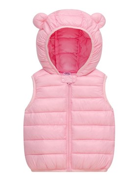Kids Down Cotton Vest for Boys Girls 2025 FW Hooded Waistcoa