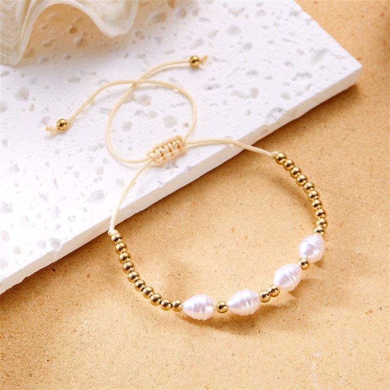 Pearl Set Bracelet Beaded String Handmade Fashion Wristband