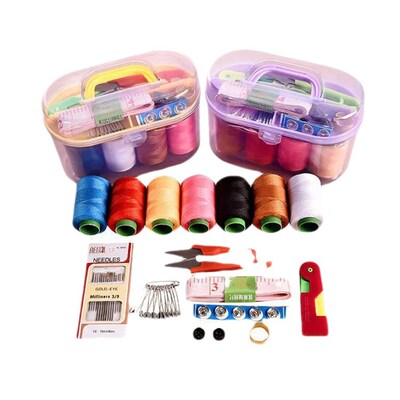 Sewing Kit Box Set 7Colored SuperLarge Threads Household Too