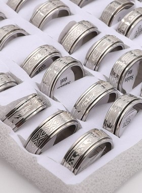 Rotatable Corrosion Stainless steel rings Multicolor Mix Tit