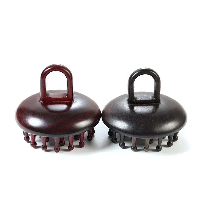 Rosewood Ring Massage Comb Purple Light Rosewood Scalp Massa