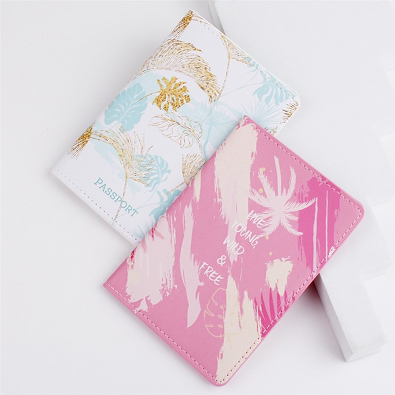 New Colorful Printed PU Leather Passport HolderCase Document