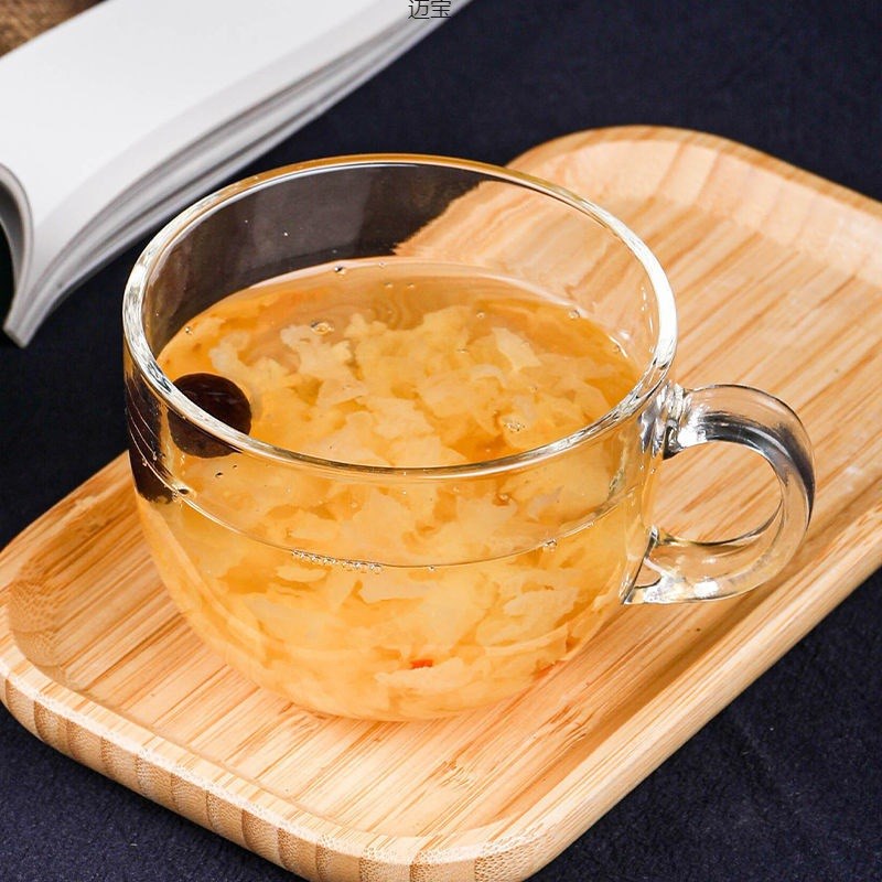 Large Capacity Breakfast Cup with Spoon Lid Transparent Glas