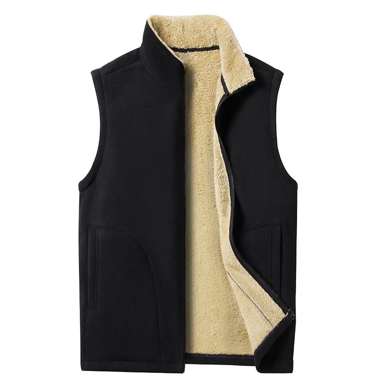 Warm Vest for Men in Winter Fleece Thickened Casual Stand Co