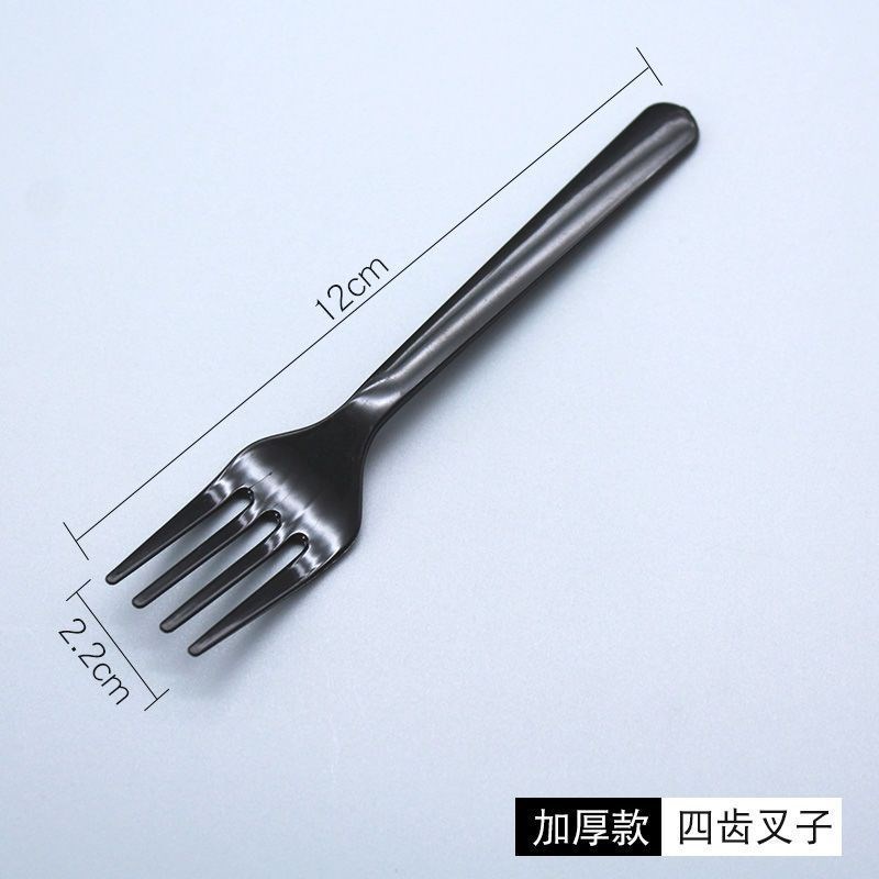 Onetime Fork Thickened Yellow Transparent Plastic Fruit Fork