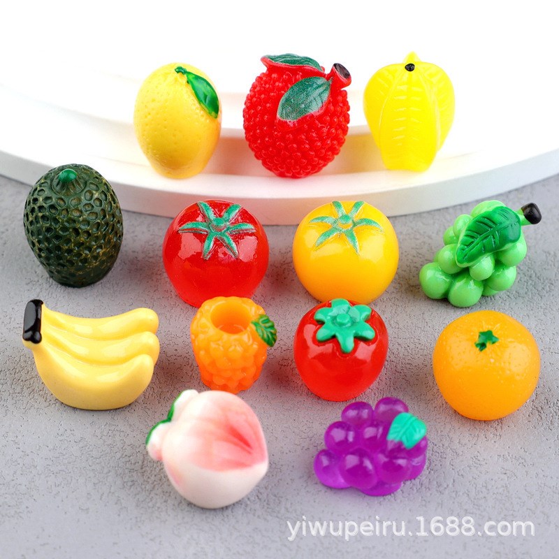 Fruit Resin Parts for Miniature Dollhouse Grape Strawberry M
