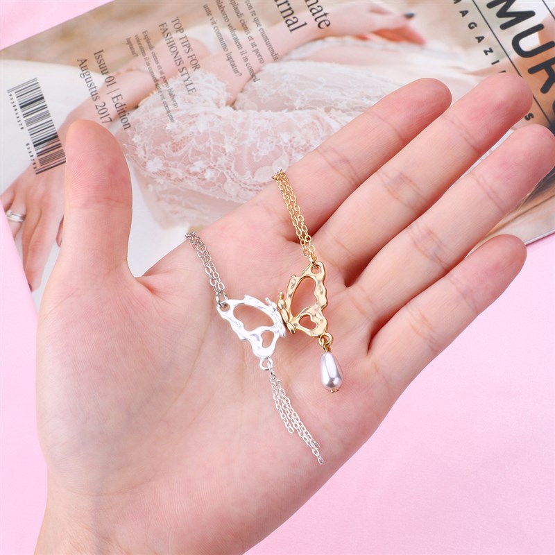 Butterfly Necklace Simple Fashion Magnet Alloy Pendant Valen