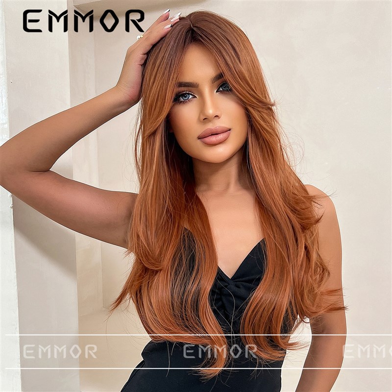 European White Women Wig Sideparted Bangs Scottish Gradient