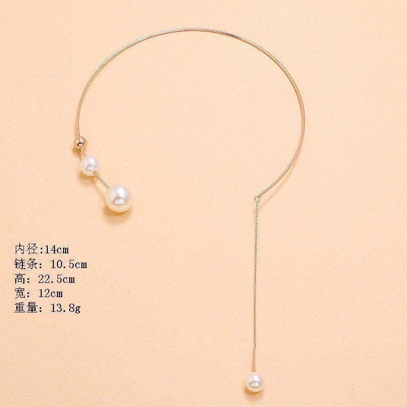 Output European Fashion Pearl Necklace Womens Design Collar