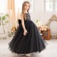 Piano Girl Dress Girls Kids Flower Tutu Runway Princess Host