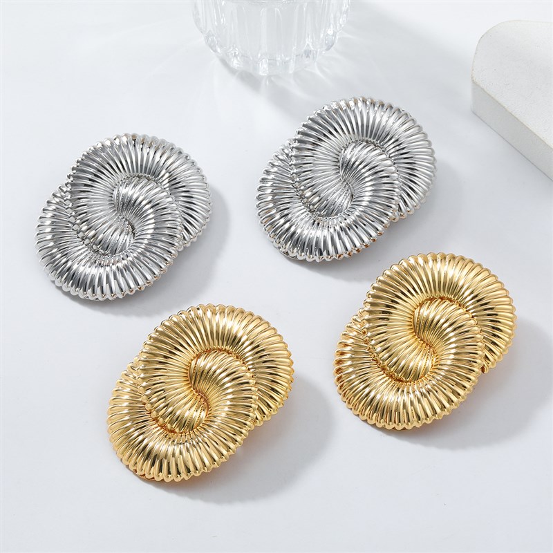 2025 Metal Twist Wave Statement Earrings for Women2025 Metal