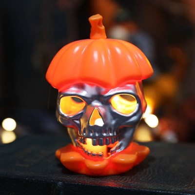Halloween Skull Electronic Candle Pumpkin Lantern Party Deco