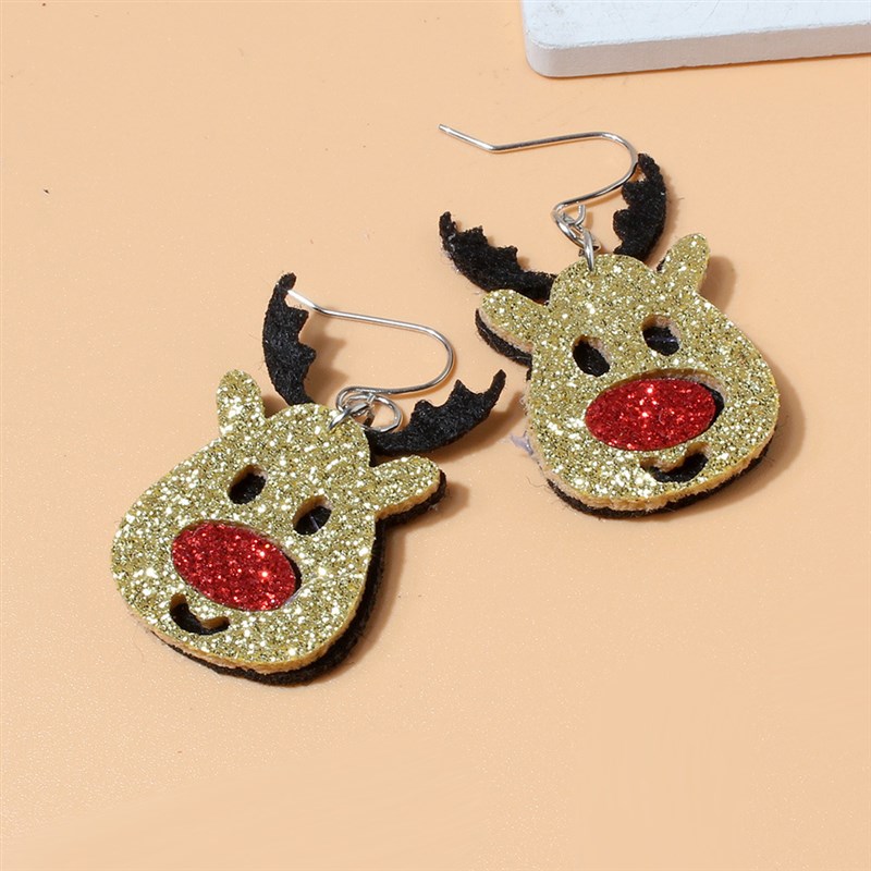 Simple Fashion Christmas Earrings for Women Long Deer Earrin