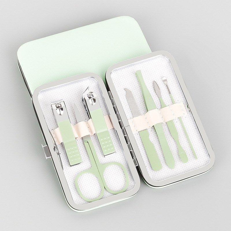 Yiwu Nail Clipper Set Leather Box 7Piece with LOGO Printed A