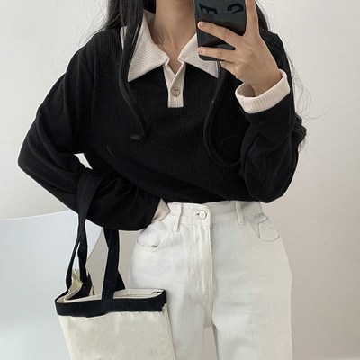 polo T polo Collared Polo Shirt Long Sleeve Tshirt Womens Ea