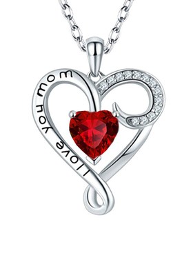 New I love you mom Heartshaped Exquisite Pendant Necklace Mo