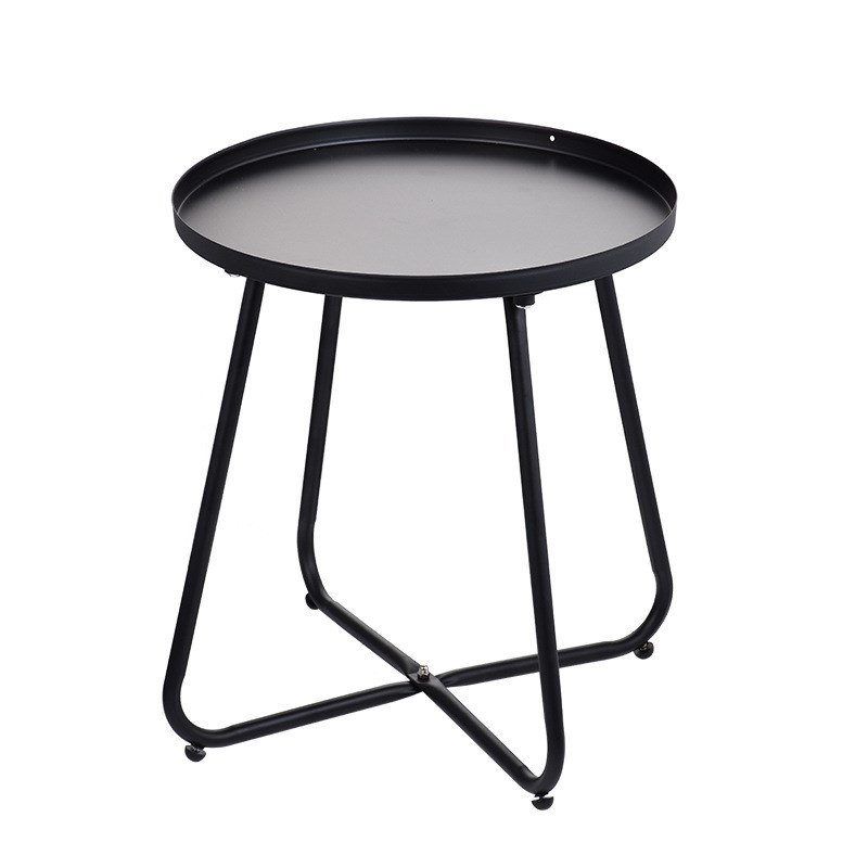 Nordic Small Round Table Iron Balcony Coffee Table Modern Si