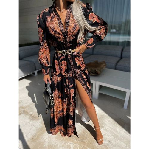 2025 Boho Casual Long Dress INS Relaxed Vacation Dress 2025