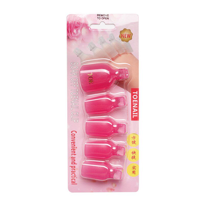 Nail Art Tool Toe Nail Clipper 5Pack with 6 Colors Pedicure