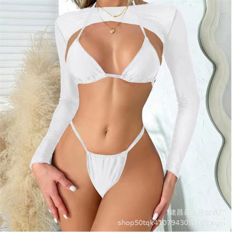 2025 Sexy Long Sleeve Mesh Blouse Bikini Swimwear for Europe