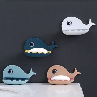 WhaleShaped Soap Holder WallMounted Bathroom Shelf for Soap