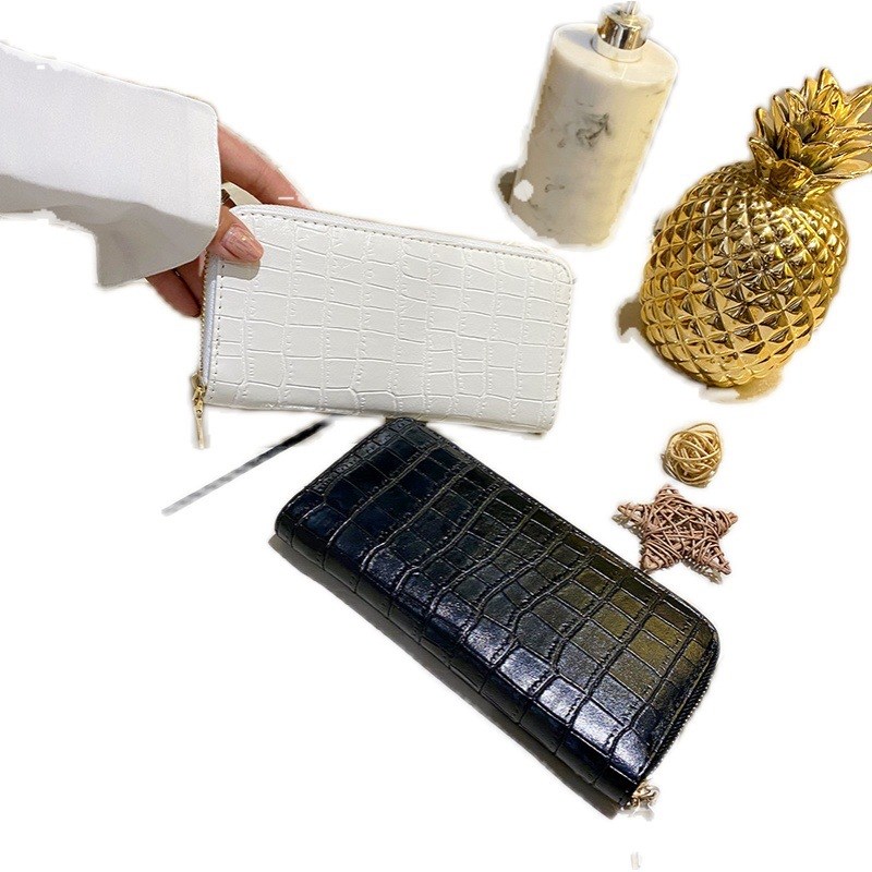 Long Wallet Lady 2025 PU Leather Simple Zipper Phone Bag wit