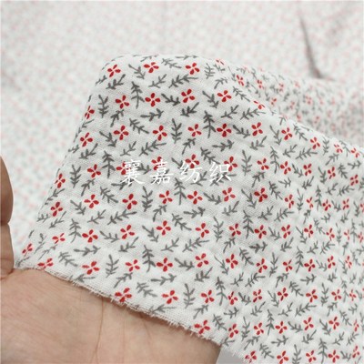 Doublelayer Gauze Crepe Small Floral Fabric Kids Womens Paja