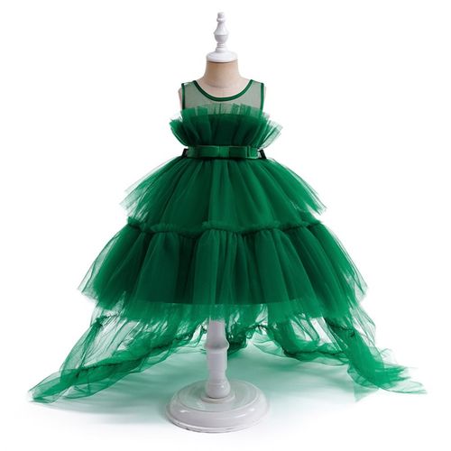 New Flower Girl Princess Dress Detachable Train Evening Gown