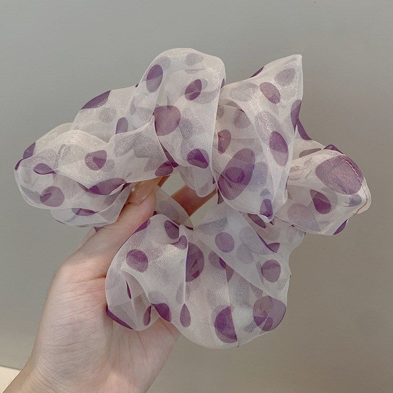 Sweet Colorful Jumbo Hair Tie Summer Simple High Ponytail Ga