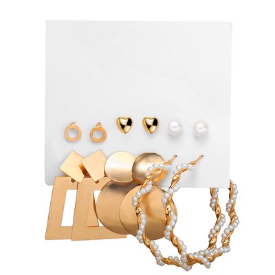 2025 Creative Popular Light Luxury Earrings Set Pearl Zircon