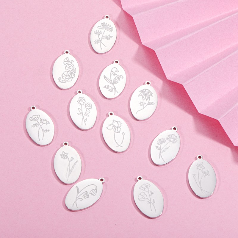 Mirror Titanium Steel Corrosion December Birth Flower Birthd