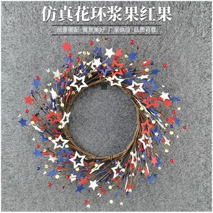 Wreath Independence Decorative New Fruits Berries Day Red