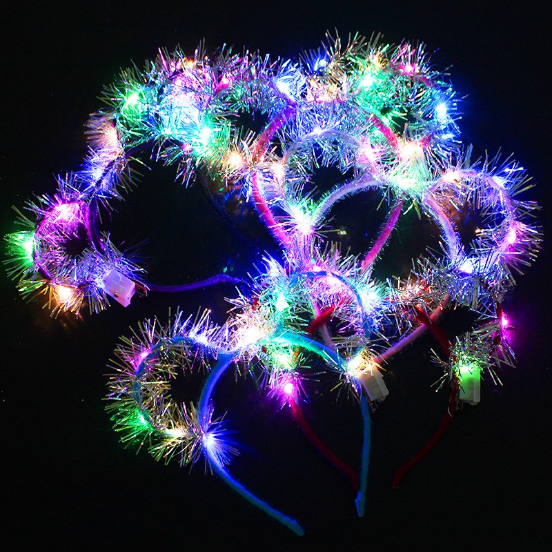 Shining Mickey Headband Glitter LED Headgear Concert Night M