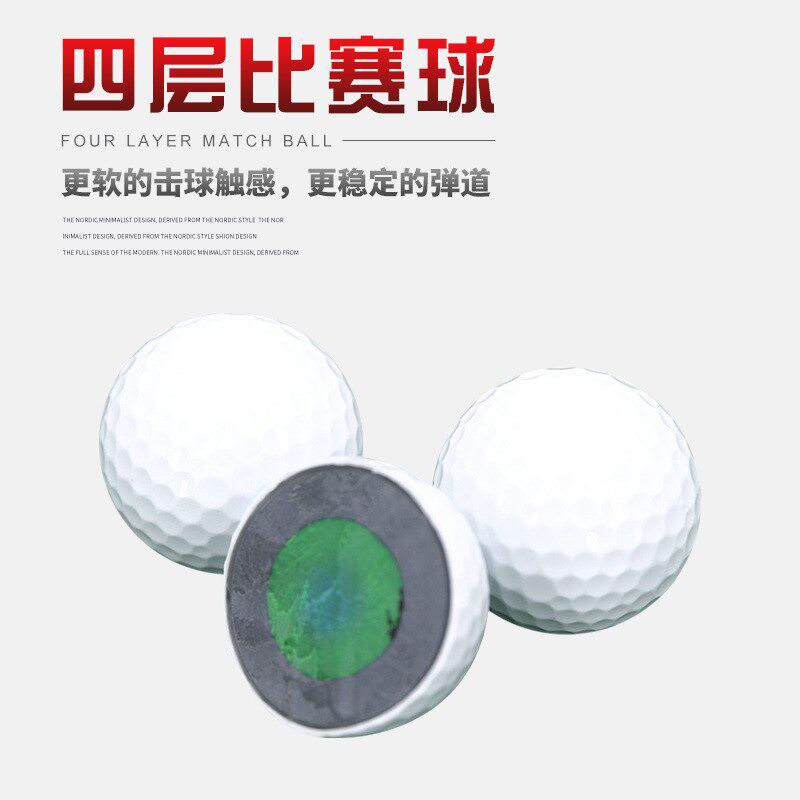 Golf PU FourLayer Ball 332 Bee Hole High Elastic Ball for Go