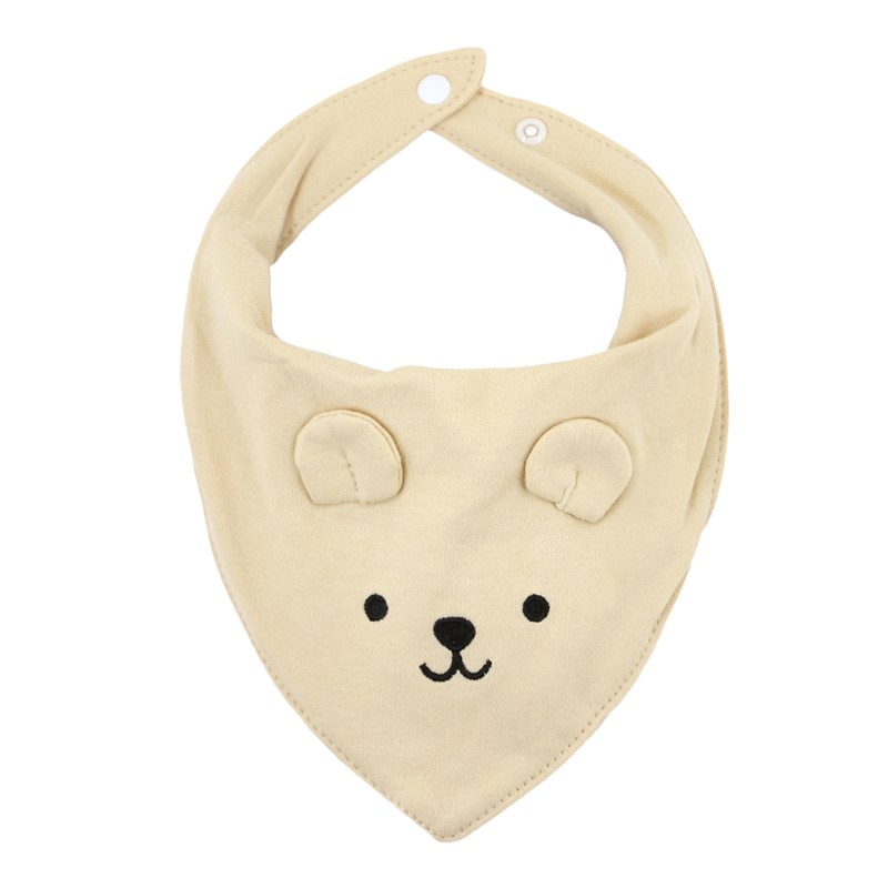 Moms Care Baby Cotton Bib Infant Double Snap Triangle Scarf