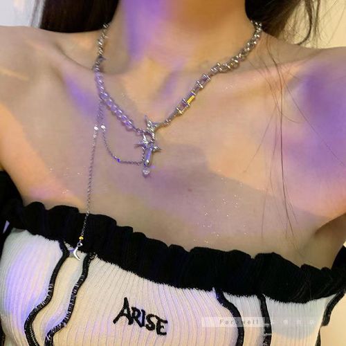 Y2K Necklace Womens Design Sweet Cool Accessory Choker Simpl